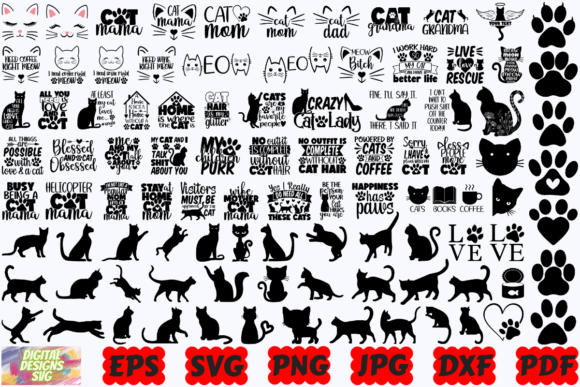 Cat SVG Cat Mom SVG Cat Lover SVG Graphics and Crafts