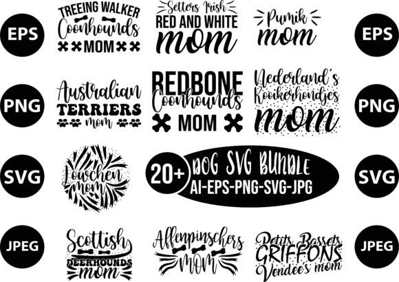 Dog Mom SVG Design Bundle for Graphics and Crafts