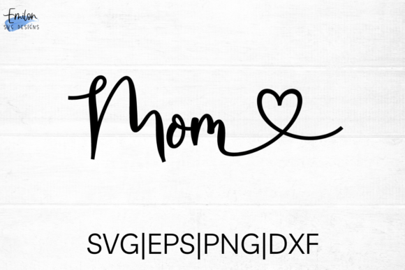 Mom SVG Cut File with Heart Detail: Graphics and Crafts Review